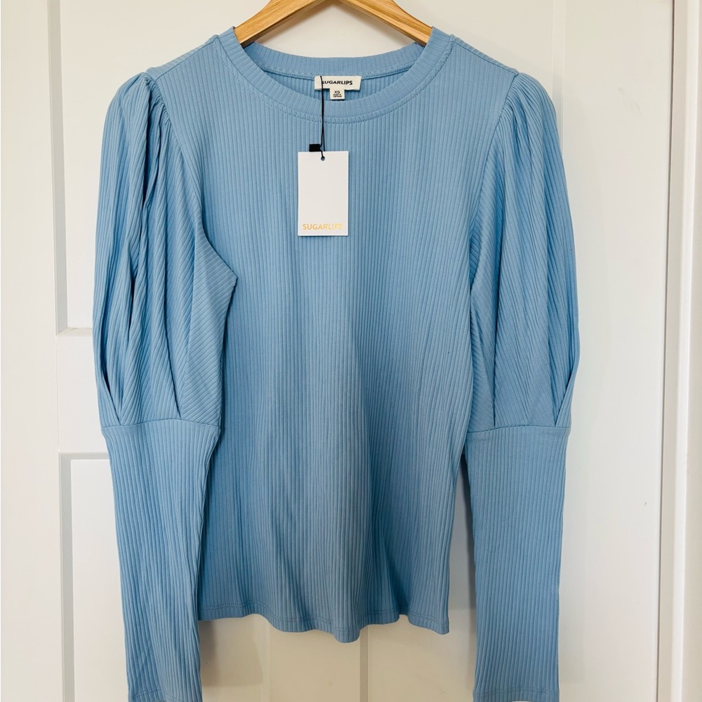 Sugarlips Women's Sky Blue Long Sleeve Top